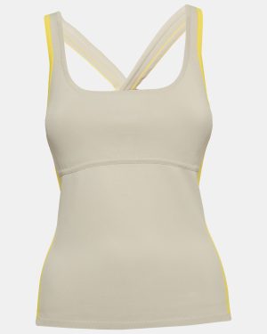 Hermès Grey Stretch Knit Padded Tank Top S