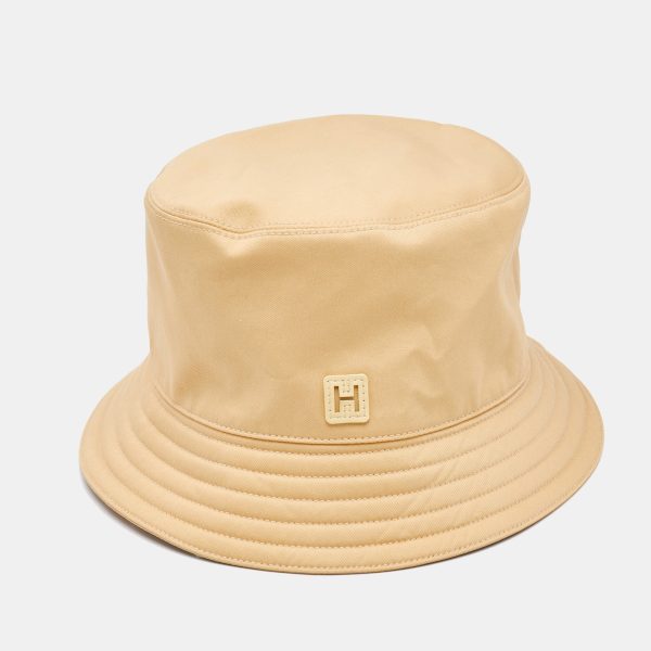 Hermès Light Yellow Feux D'Artifice Cotton Bucket Hat (59)
