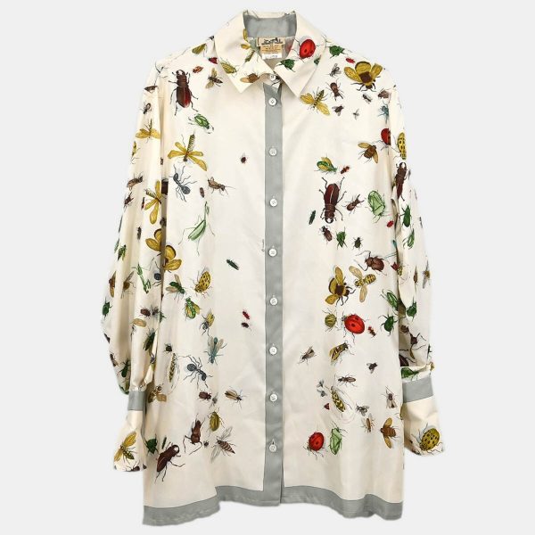 Hermes Shirt Blouse White Size 40