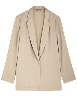 Herno Satin Blazer - Cream - 46 (UK14 / L)