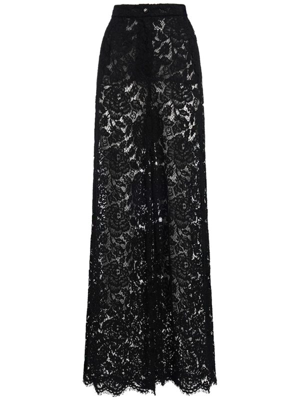 High Rise Flared Lace Pants