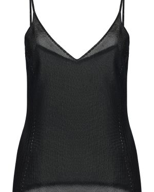 High Sport - Tyler Slinky Knit Camisole Top - Black - M - Moda Operandi
