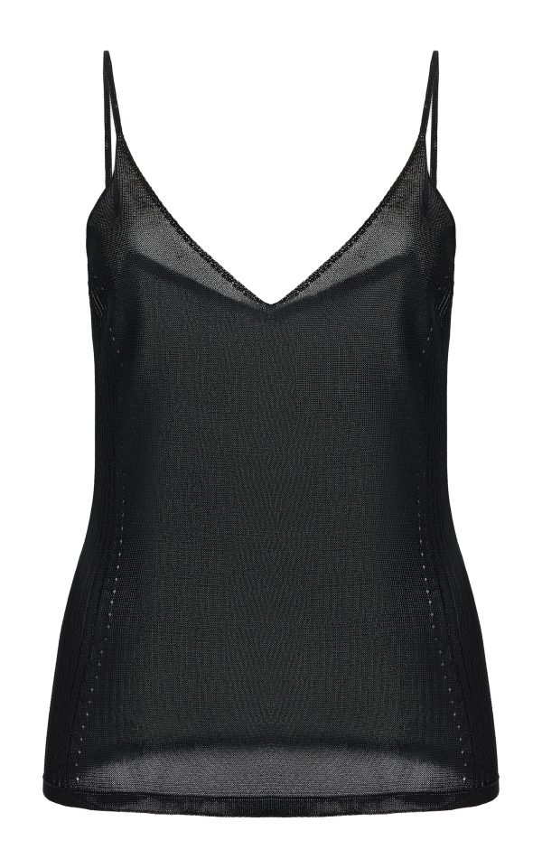 High Sport - Tyler Slinky Knit Camisole Top - Black - M - Moda Operandi