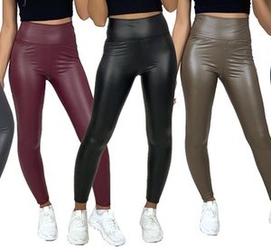High Waist Leggings, Rust,XL-2XL