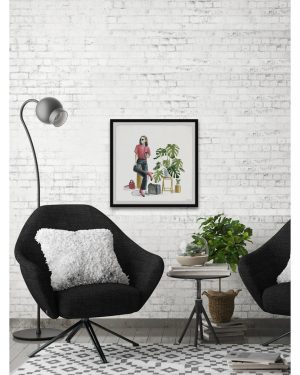 High Waisted Jeans - Picture Frame Painting Print on Paper