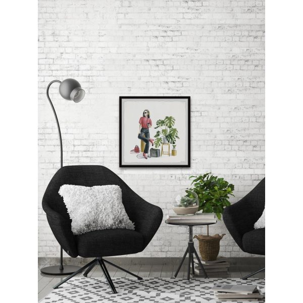 High Waisted Jeans - Picture Frame Painting Print on Paper