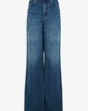 High-rise wide leg jeans