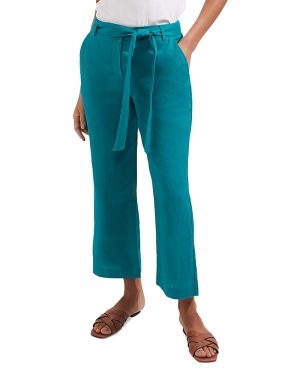 Hobbs London Jacqui Linen Cropped Trousers