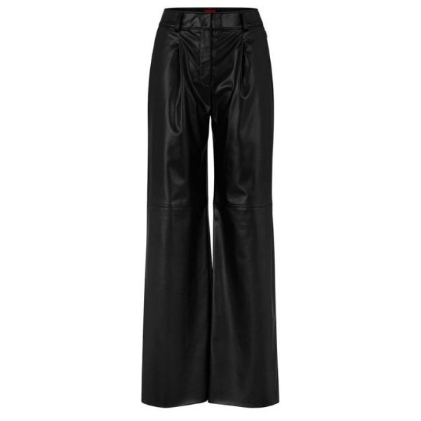 Hugo Herede-1 Leather Trousers - Black