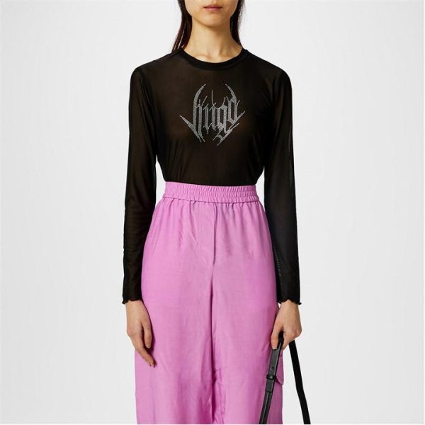 Hugo Mesh Top - Black