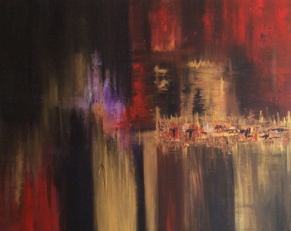 Impressionistic Abstract Acrylic Painting By Black Beret, 152 X 122Cm, "Rise And Fall", Original Artwork For Sale On Artfinder
