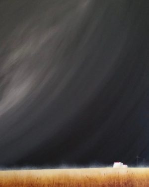 Impressionistic Landscape Acrylic Painting By Black Beret, 120 X 100Cm, "Storm Brewing", Original Artwork For Sale On Artfinder