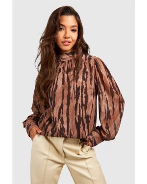 Influence High Nek Blouse - Beige