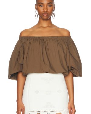 Isabel Marant Etoile Bertille Blouse in Khaki - Olive. Size 34 (also in 38, 40, 42).