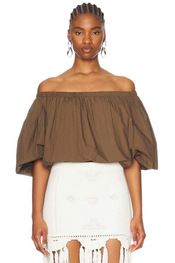Isabel Marant Etoile Bertille Blouse in Khaki - Olive. Size 34 (also in 38, 40, 42).