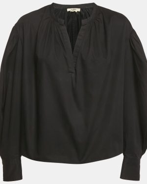 Isabel Marant Etoile Black Gabardine Oversized Blouse M