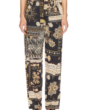 Isabel Marant Etoile Fedora Pant in Black & Ochre - Black. Size 38 (also in 40).