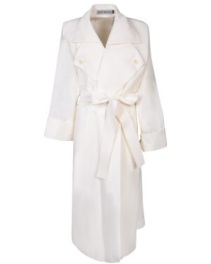 Issey Miyake Oversize White Trench Coat