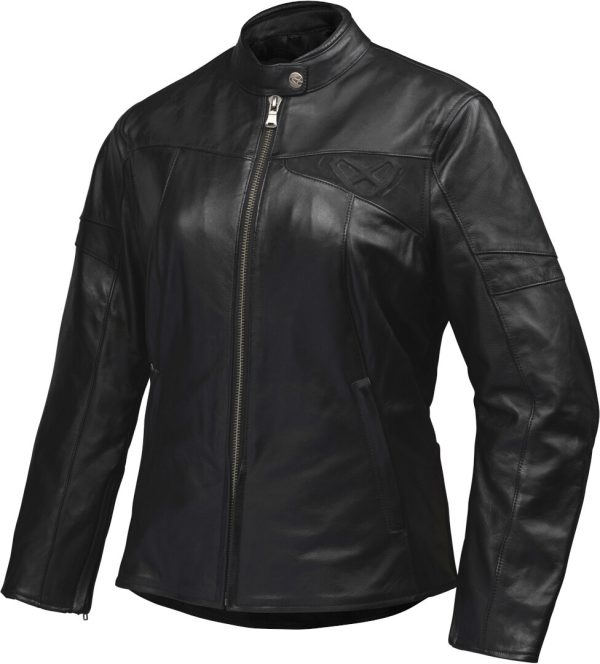 Ixon Cranky-C Ladies Motorcycle Leather Jacket, black, Size 7XL for Women
