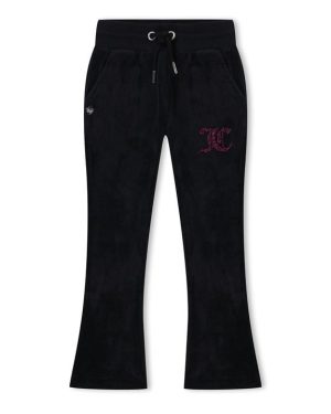 JUICY COUTURE Diamante Bootcut Joggers Junior - Black