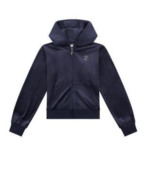 JUICY COUTURE Velour Hoody - Blue