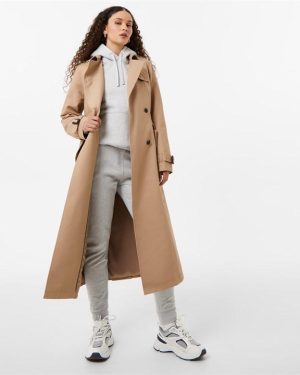 Jack Wills Long Meryl Trench Coat - Beige