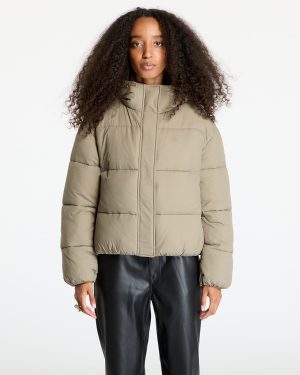 Jacket Calvin Klein Jeans Logo Short Hooded Puffer Jacket Gray S