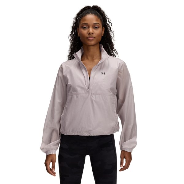 Jacket Under Armour Rival Woven HZ Anorak Gray Dawn/ Black M