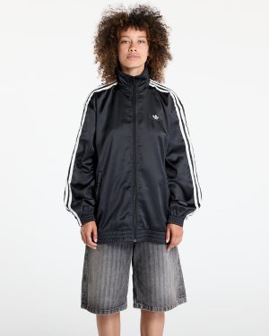 Jacket adidas Originals Satin Firebird Track Top Ruffle 3-Stripes Black XXS