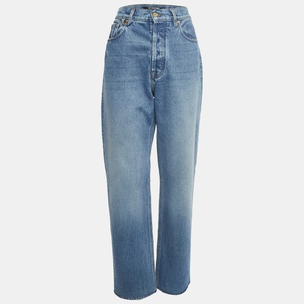 Jacquemus Blue Denim Wide Leg Jeans L Waist 30"