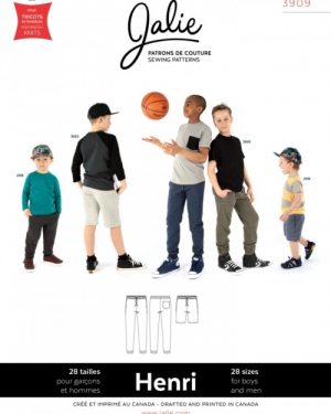 Jalie Paper Sewing Pattern 3909 Henri Joggers & Shorts