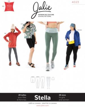 Jalie Paper Sewing Pattern 4023 Stella Leggings Running Belt & Beanie
