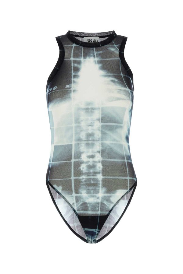 Jean Paul Gaultier Printed Mesh Bodysuit