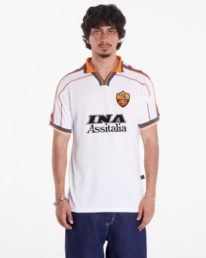 Jersey COPA AS Roma 1998 - 99 Away Retro Football Shirt UNISEX White M