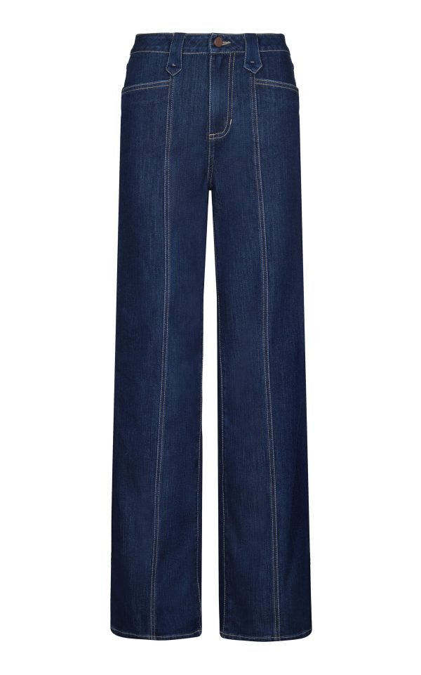 Johanna Ortiz - A Navegar Stretch High-Rise Straight-Leg Jeans - Blue - US 2 - Moda Operandi