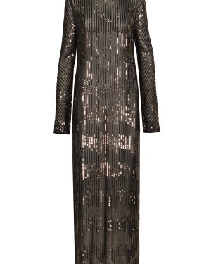 Johanna Ortiz - Actitud Nautica Sequined Maxi Tunic Dress - Gold - US 6 - Moda Operandi