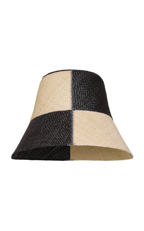 Johanna Ortiz - Heaven And Earth Toquilla Straw Bucket Hat - Black/white - L - Moda Operandi