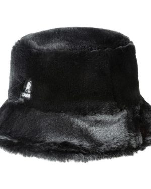 KANGOL Faux Fur Bucket Hat - Black