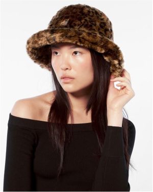KANGOL Faux Fur Casual Bucket Hat - Multi