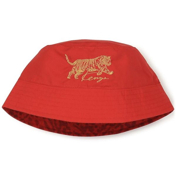 KENZO Reversible Bucket Hat Childrens - Red