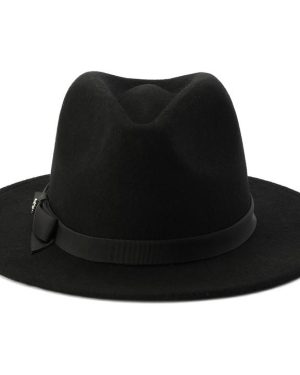 Kate Spade Kate Bow Felt Fedora - Black