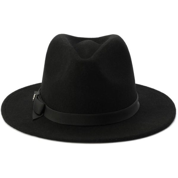 Kate Spade Kate Bow Felt Fedora - Black