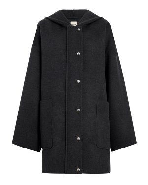 Khaite - Hessner Hooded Wool Coat - Brown - S - Moda Operandi