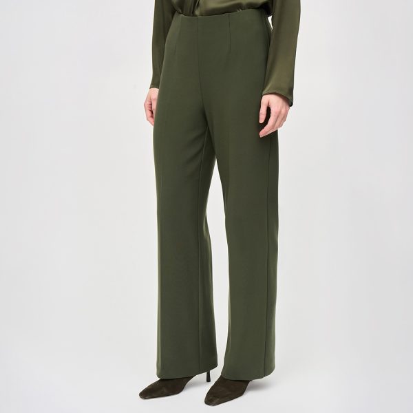 Khaki Tailored Wide Leg Trousers