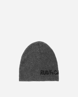 Knitted Logo Hat Grey