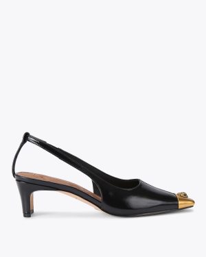 Kurt Geiger Women's Shoes Black Patent Regent Low
