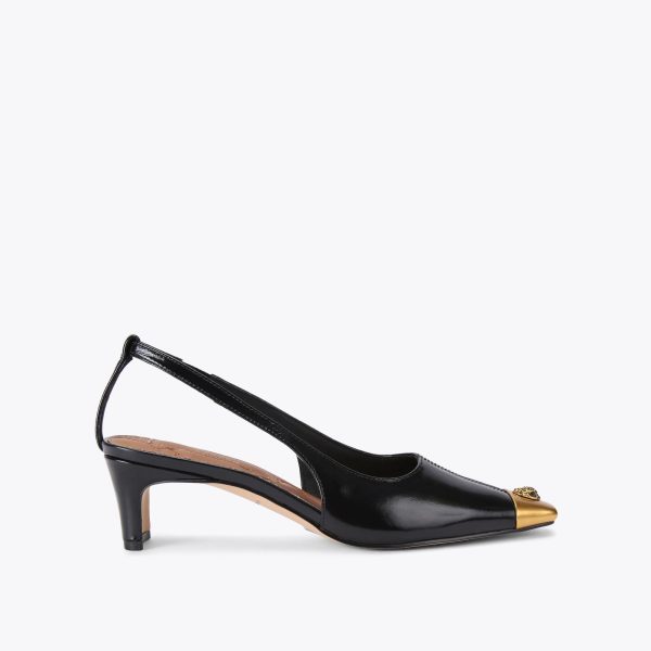 Kurt Geiger Women's Shoes Black Patent Regent Low