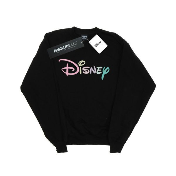(L, Black) Disney Womens/Ladies Pastel Logo Sweatshirt