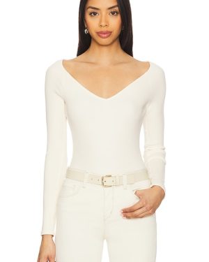 L'AGENCE Winona Bodysuit in Ivory. Size S, XL.