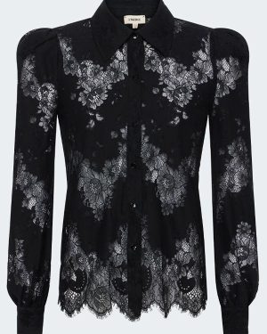 L'Agence - Jenica Lace Blouse in Black